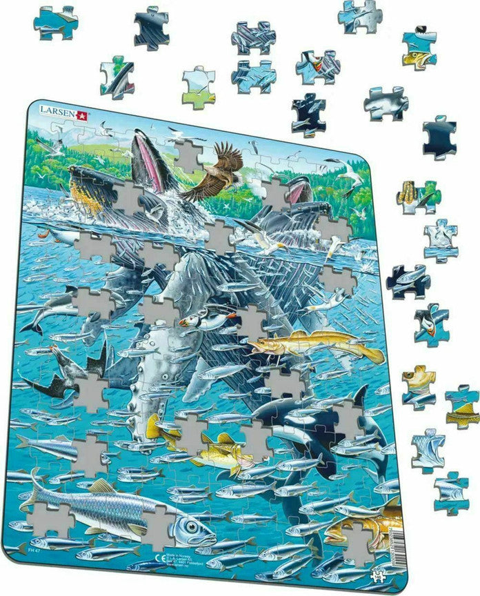 Humpback Whale 140 Piece Larsen Frame Puzzle