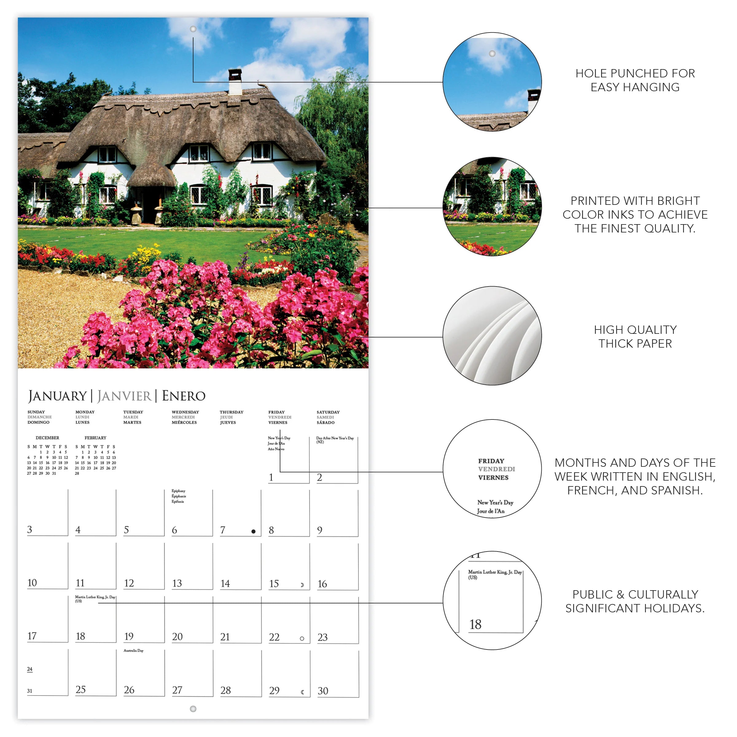 GRPH Cottages 2027 Wall Calendar