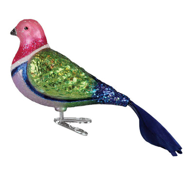 Old World Christmas Pink Fruit Dove Ornament
