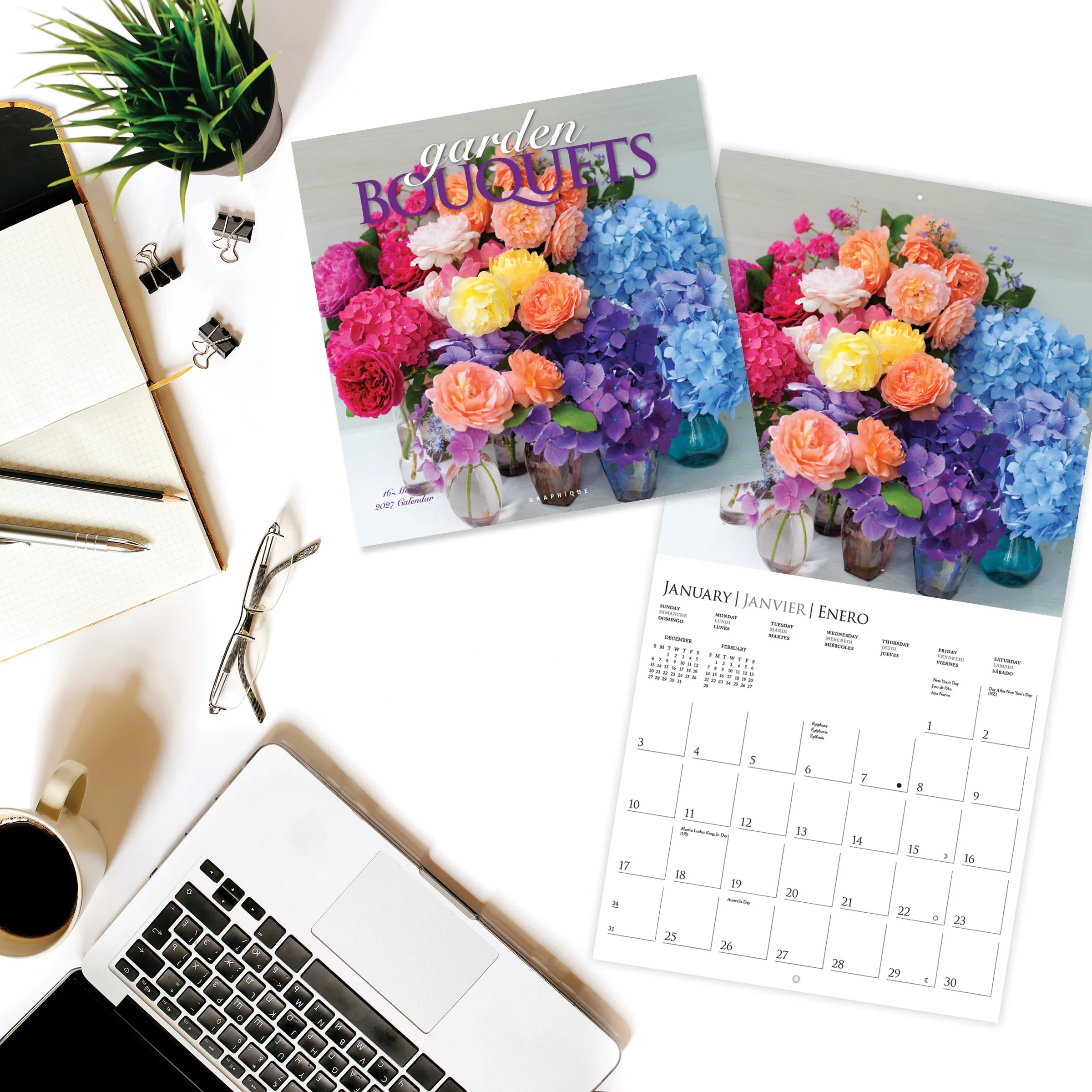 GRPH Garden Bouquets 2027 Wall Calendar