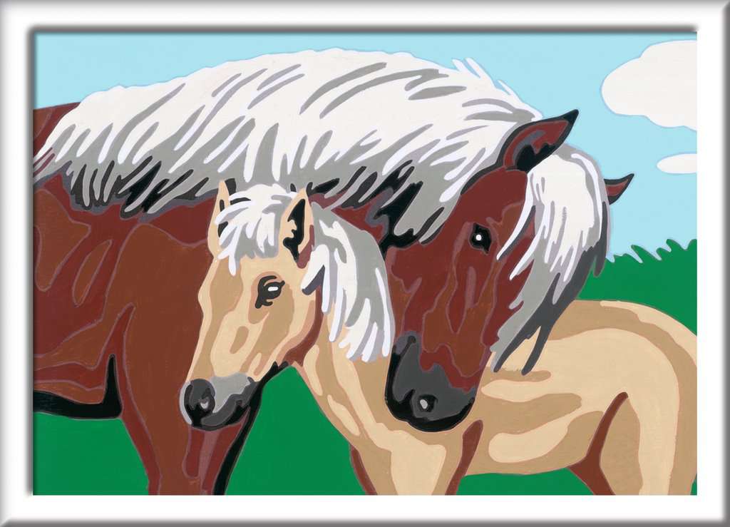 CreArt Mother And Foal Paint By Number Kit    