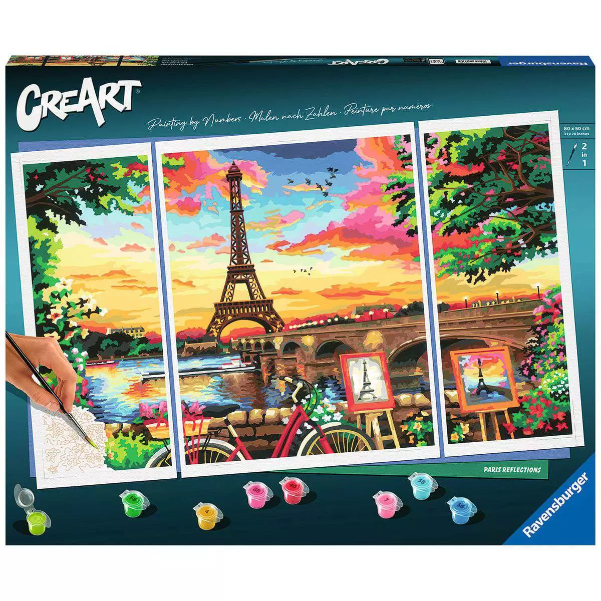 RAV CreArt Paris Reflections Triptych Paint-by-Number