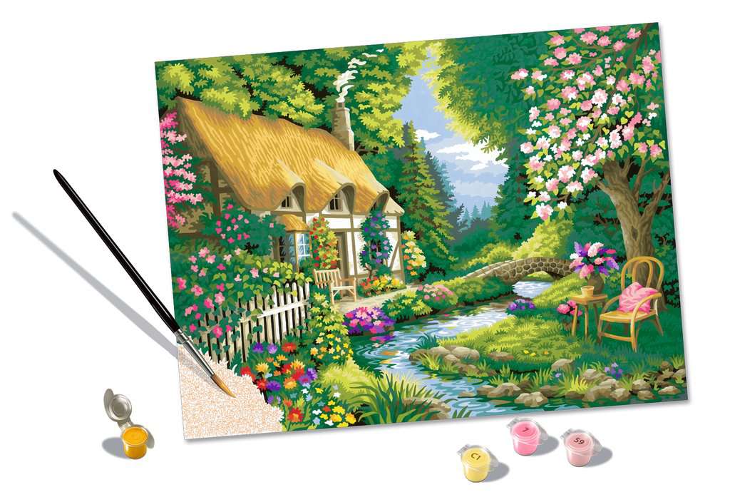 CreArt River Cottage Paint By Number Kit    