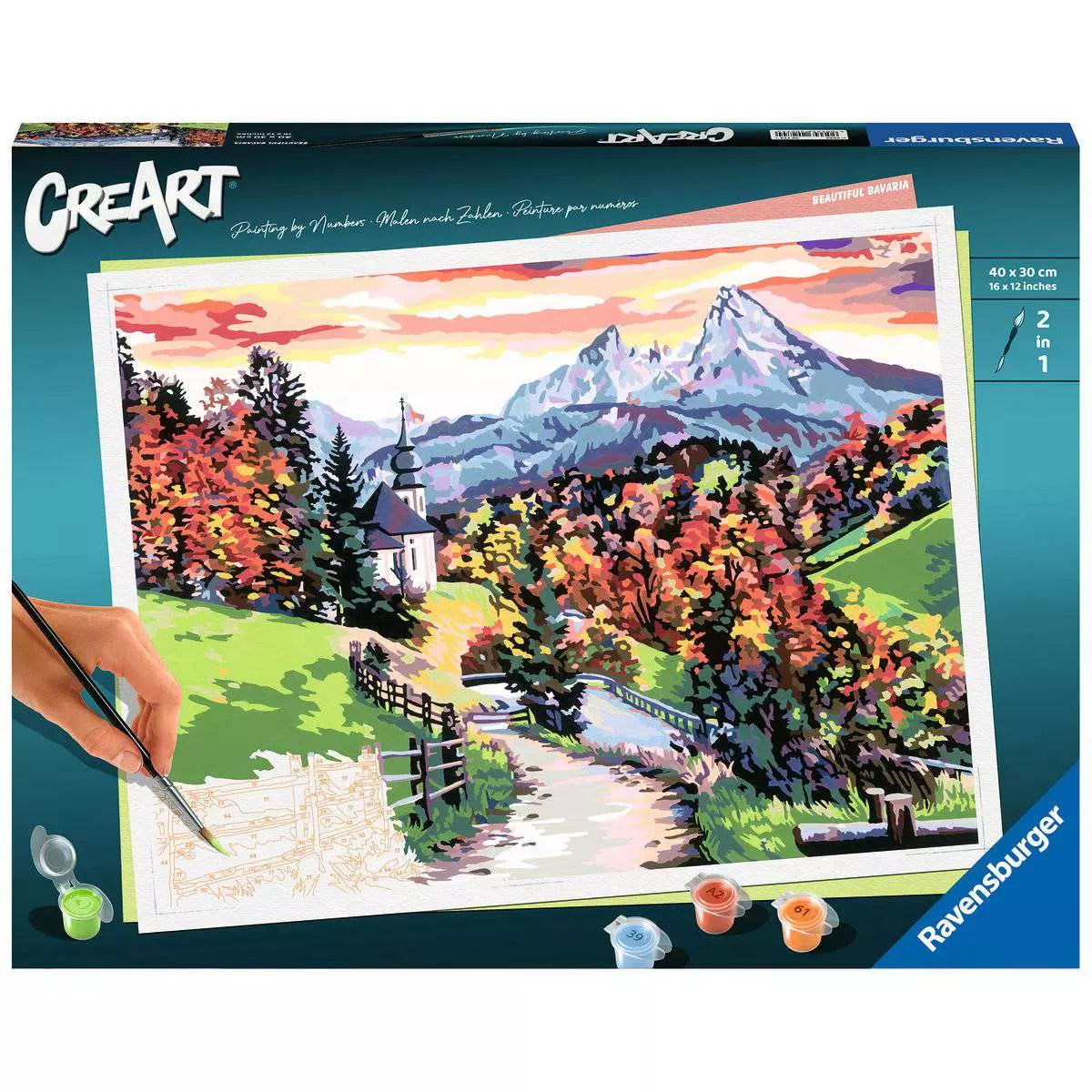 CreArt Beautiful Bavaria Paint-by-Number Kit