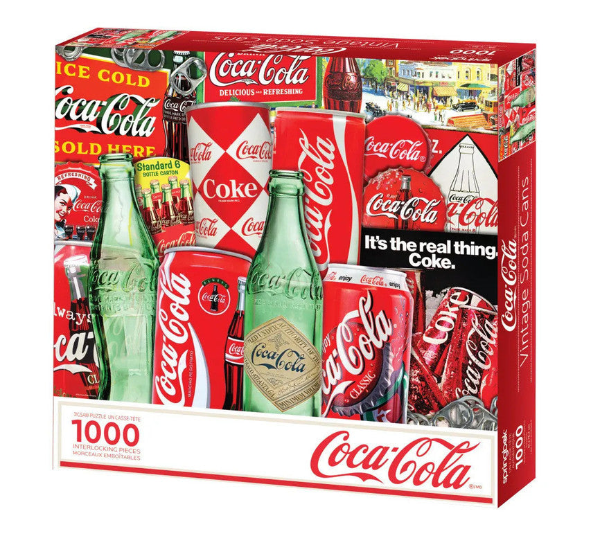 Coca-Cola Vintage Soda Cans 1000 Piece Puzzle