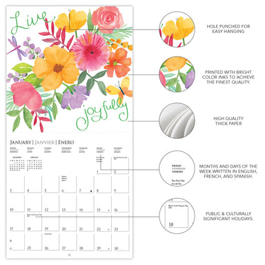 Live, Love, Laugh 2027 Wall Calendar