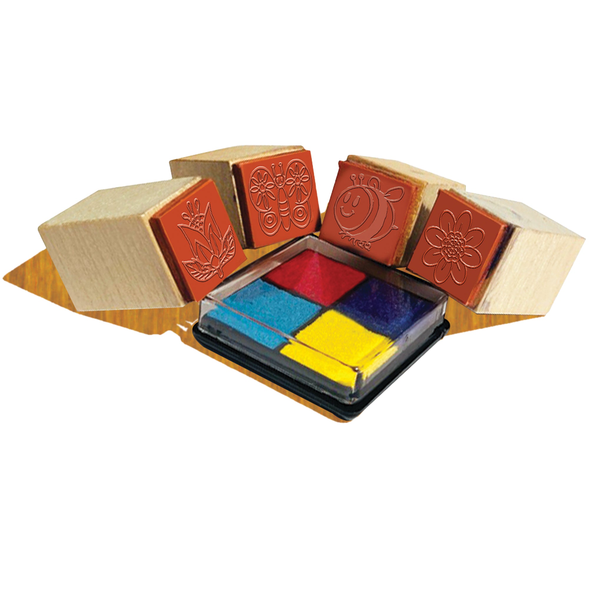 Wooden Ink Stamp Set - Garden