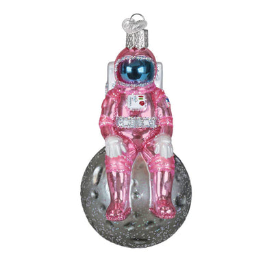 Old World Christmas Pink Astronaut Ornament