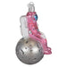 Old World Christmas Pink Astronaut Ornament