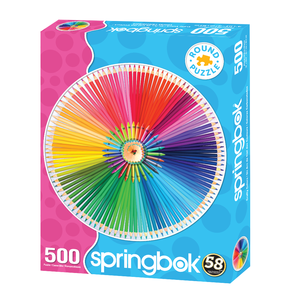 Crafty Colors 500 Piece Round Puzzle