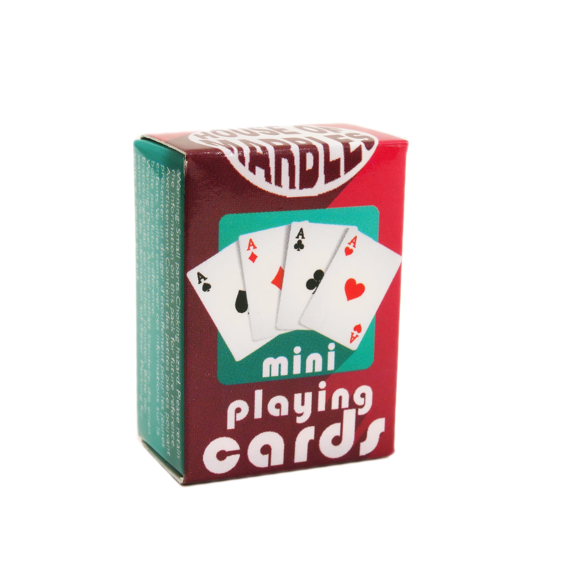 Mini Playing Cards - Red, Yellow, Green, or Blue (Single Deck)