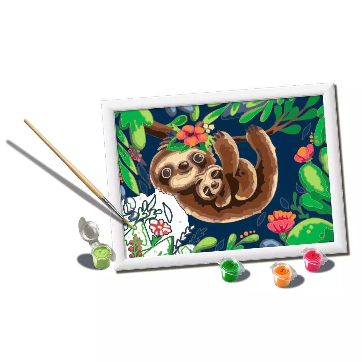 CreArt Sweet Sloths Paint-by-Number Kit