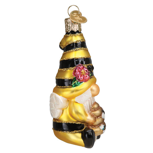 Old World Christmas Bee Happy Gnome Ornament    