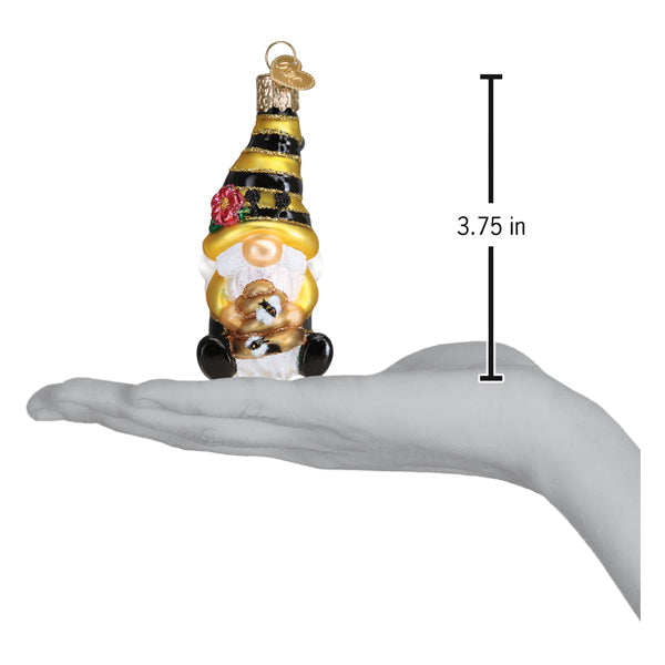 Old World Christmas Bee Happy Gnome Ornament    