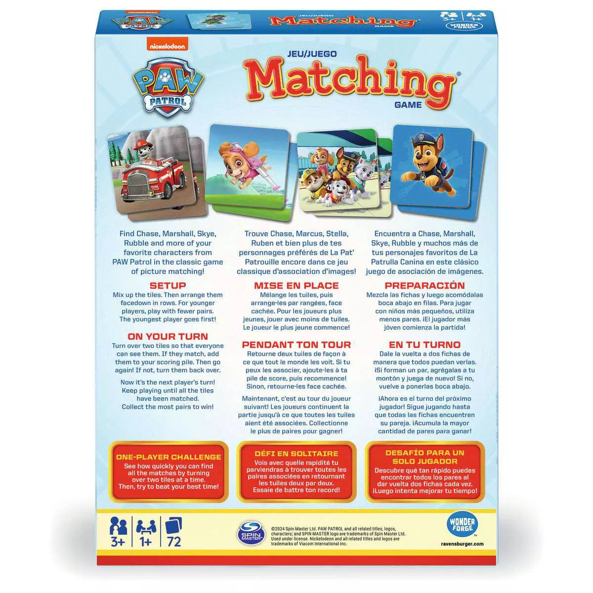 RAV Paw Patrol Matching Game