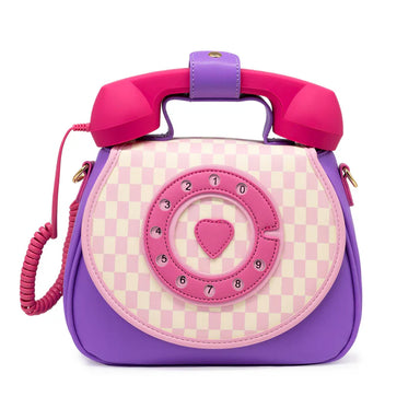 Ring Ring Phone Convertible Handbag - Pastel Checkerboard    