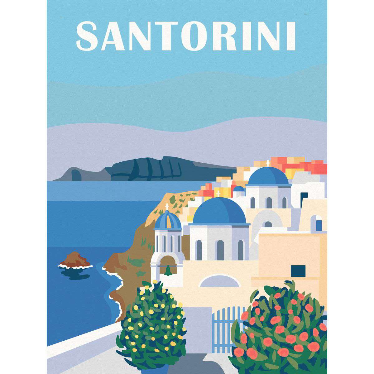 CreArt Canvas Edition: Shades of Santorini Paint-by-Number