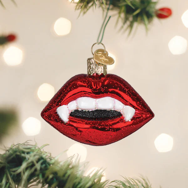 Old World Christmas Vampire Lips Ornament