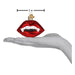 Old World Christmas Vampire Lips Ornament