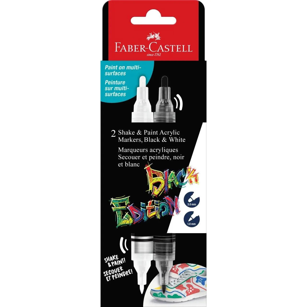 FABR BLK SHAKE PAINT BLK/WHT