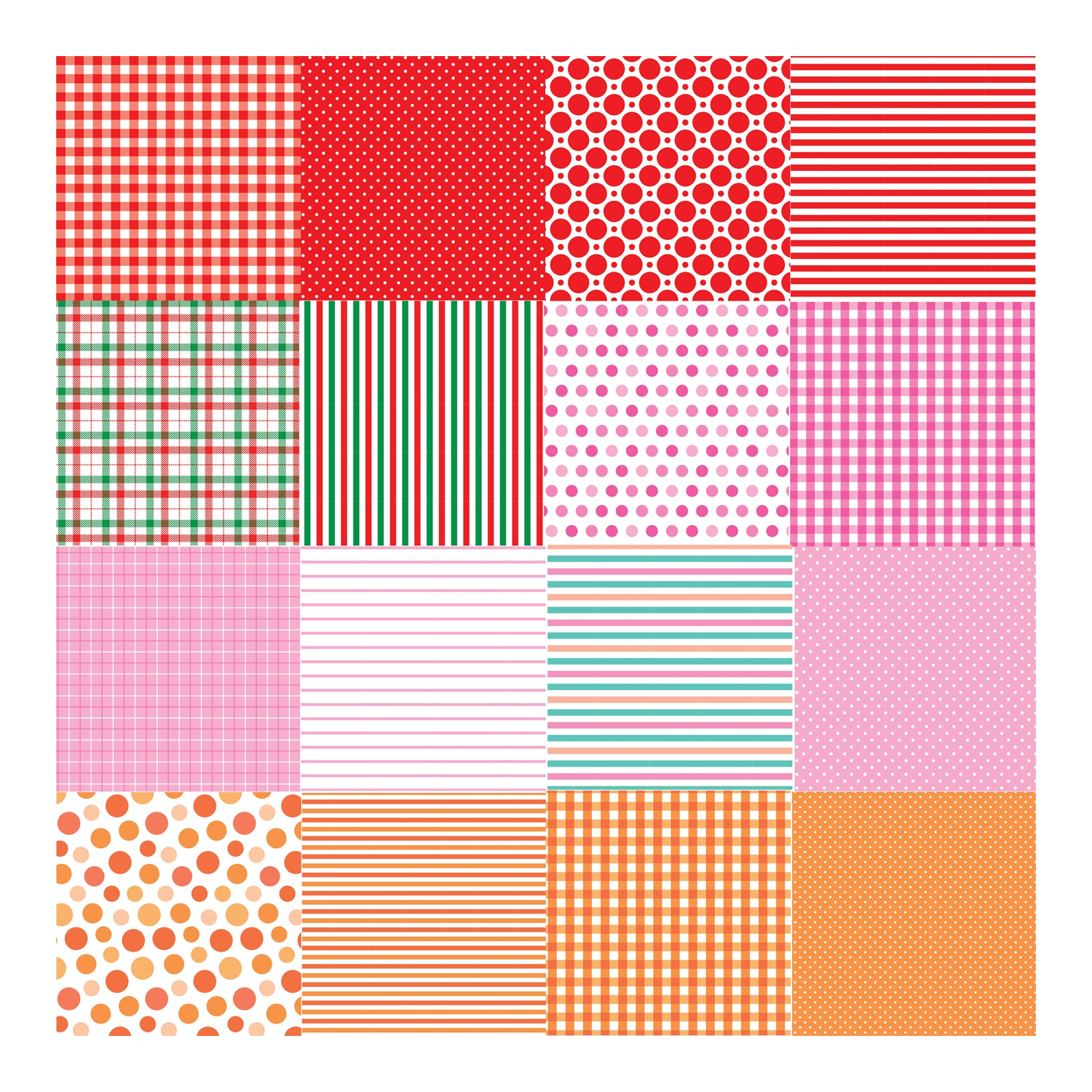 PTR Patterned Paper Pack - Stripes, Dots, and Plaids