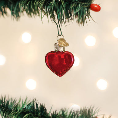 Old World Christmas Small Red Heart Ornament    