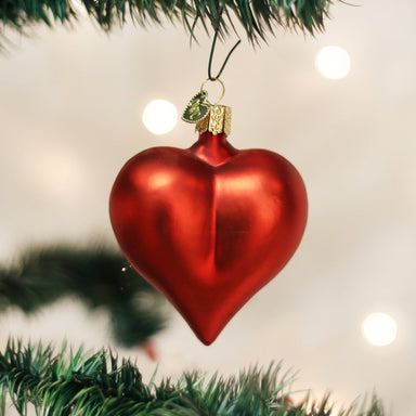 Old World Christmas Large Matte Heart Ornament    