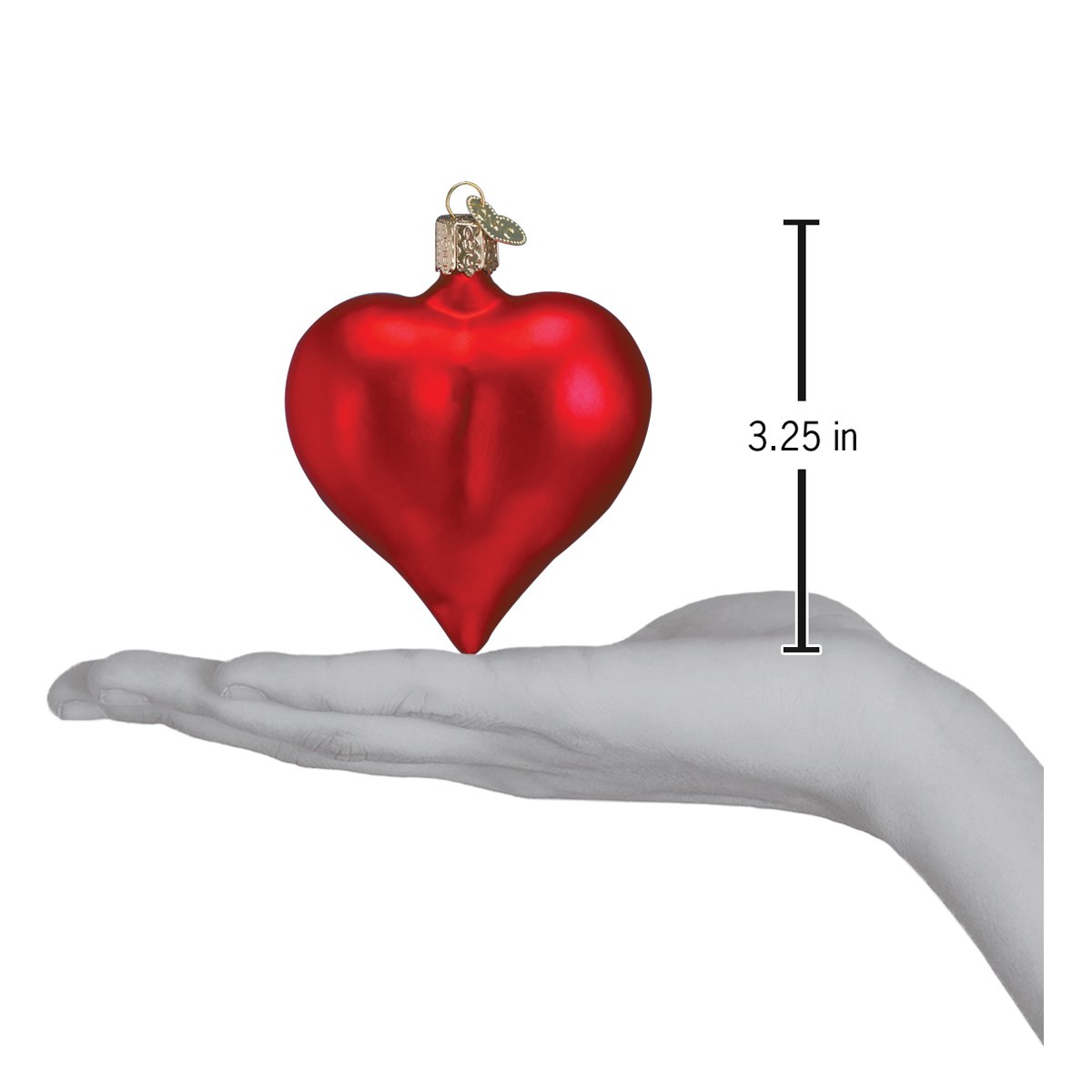 Old World Christmas Large Matte Heart Ornament    