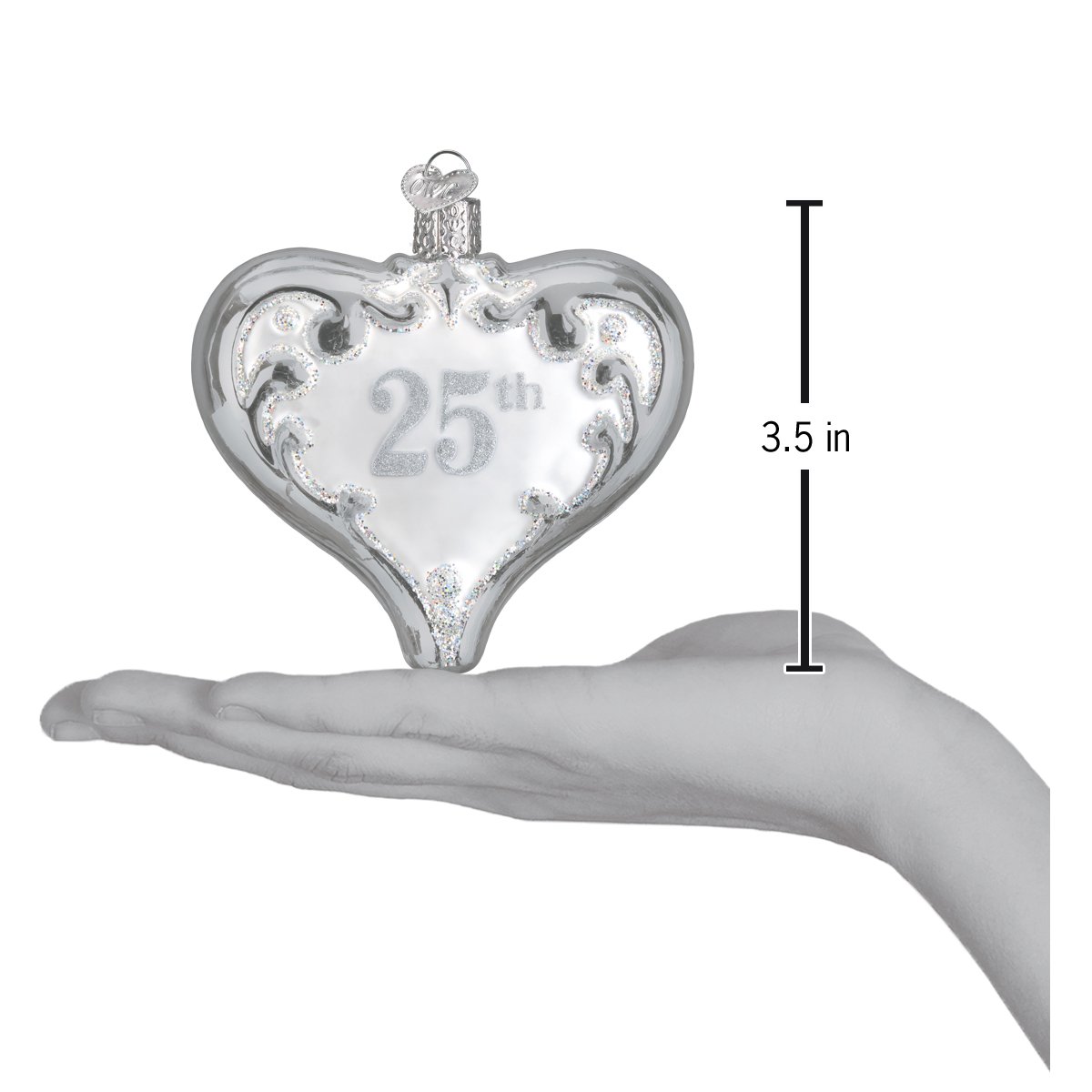 Old World Christmas 25th Anniversary Heart Ornament    