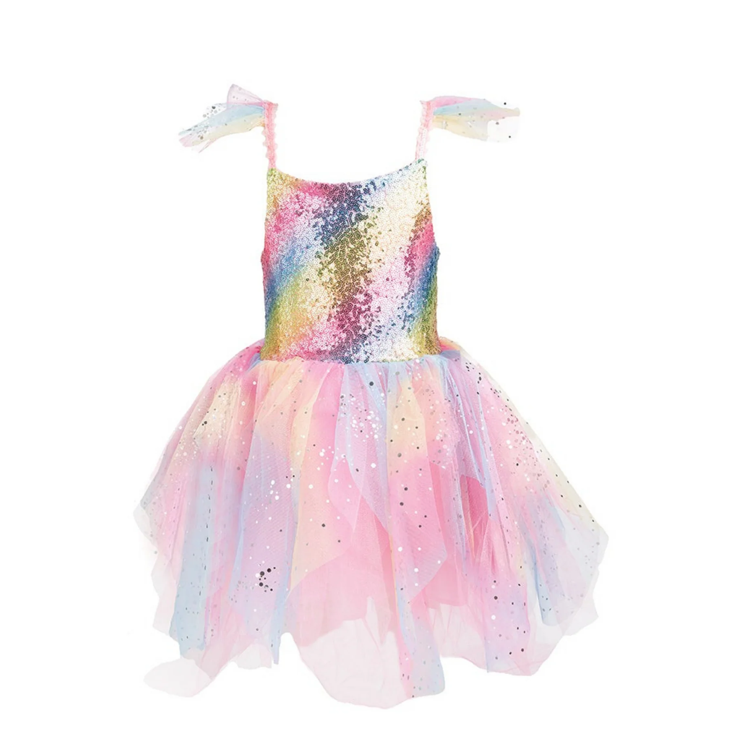 Rainbow Fairy Dress & Wings - Size 5-6