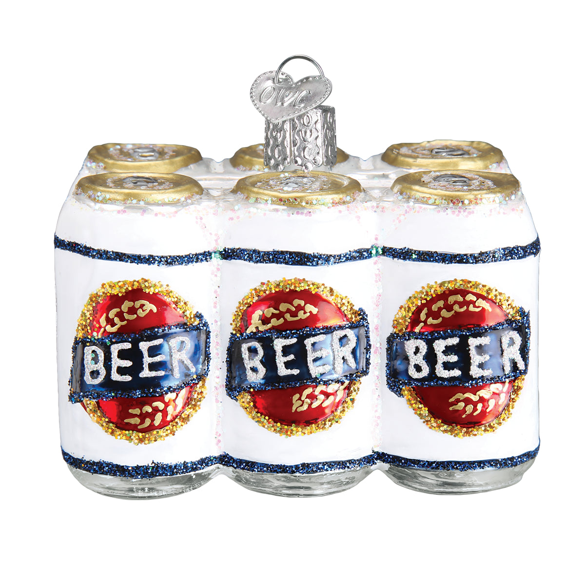 Old World Christmas Six Pack of Beer Ornament    