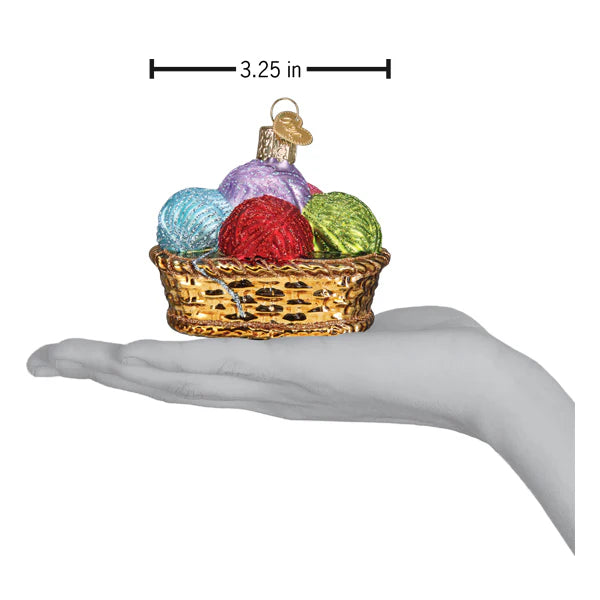 Old World Christmas Basket of Yarn Ornament