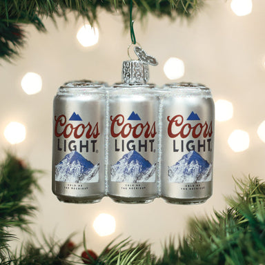 Old World Christmas Coors Light Six Pack Ornament    