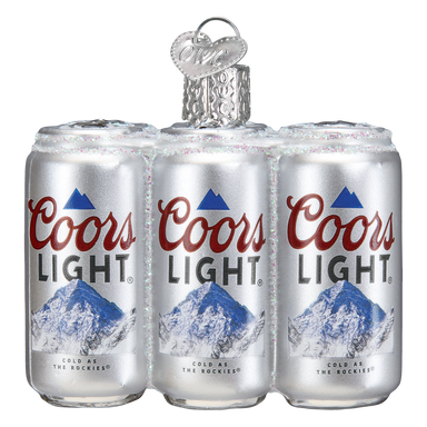 Old World Christmas Coors Light Six Pack Ornament    