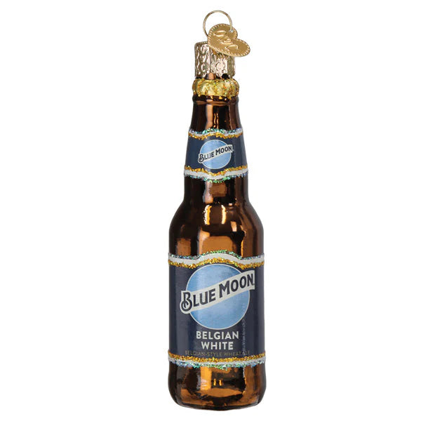 Old World Christmas Blue Moon Bottle Ornament