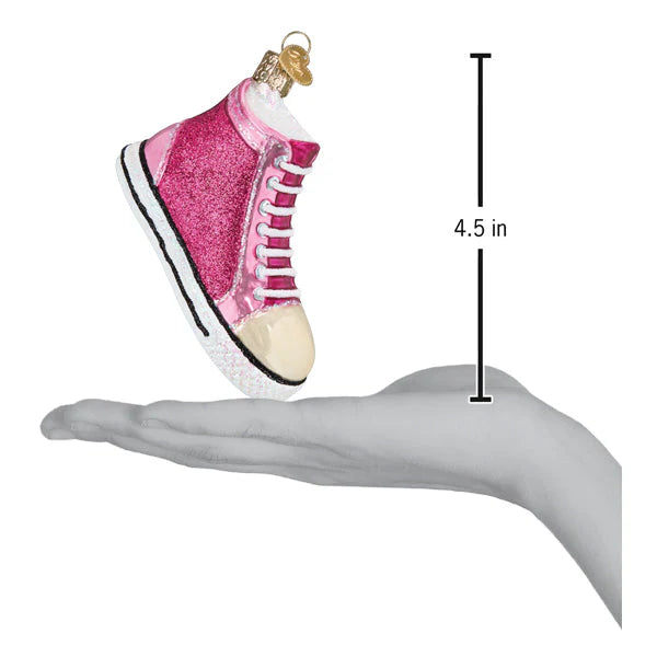 Old World Christmas Pink Fashion Sneaker Ornament