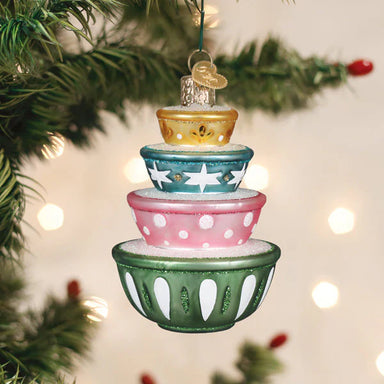 Old World Christmas Stacked Mixing Bowls Ornament