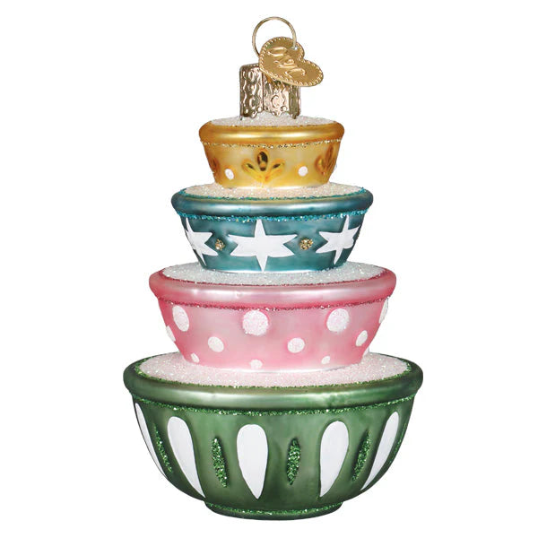 Old World Christmas Stacked Mixing Bowls Ornament