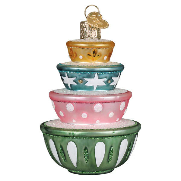 Old World Christmas Stacked Mixing Bowls Ornament