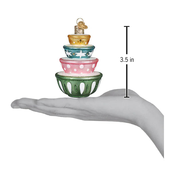 Old World Christmas Stacked Mixing Bowls Ornament