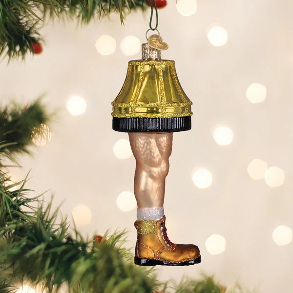 Old World Christmas Man Leg Lamp Ornament