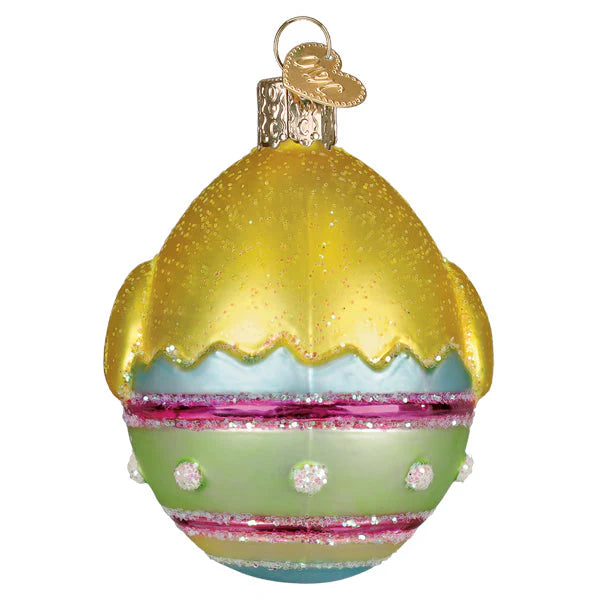 Old World Christmas Chick In Easter Egg Ornament