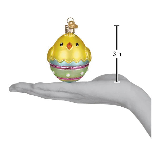 Old World Christmas Chick In Easter Egg Ornament