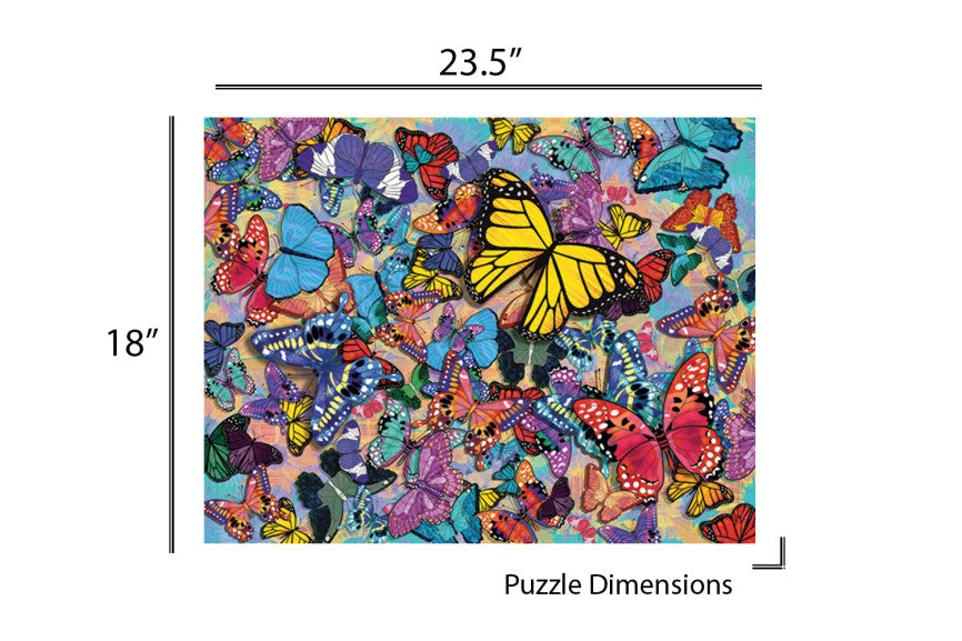 Butterfly Frenzy 500 Piece Puzzle