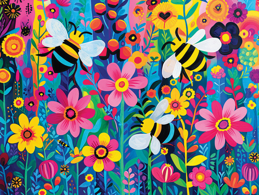 Busy Bee Garden 500 Piece Puzzle