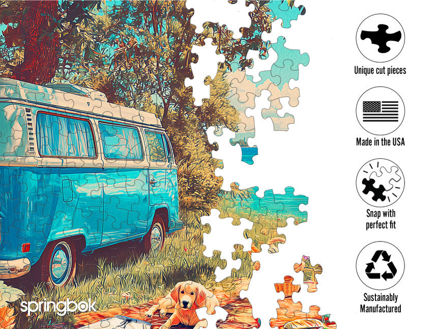 Lake Day Picnic 500 Piece Puzzle