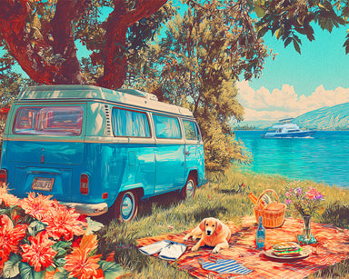 Lake Day Picnic 500 Piece Puzzle
