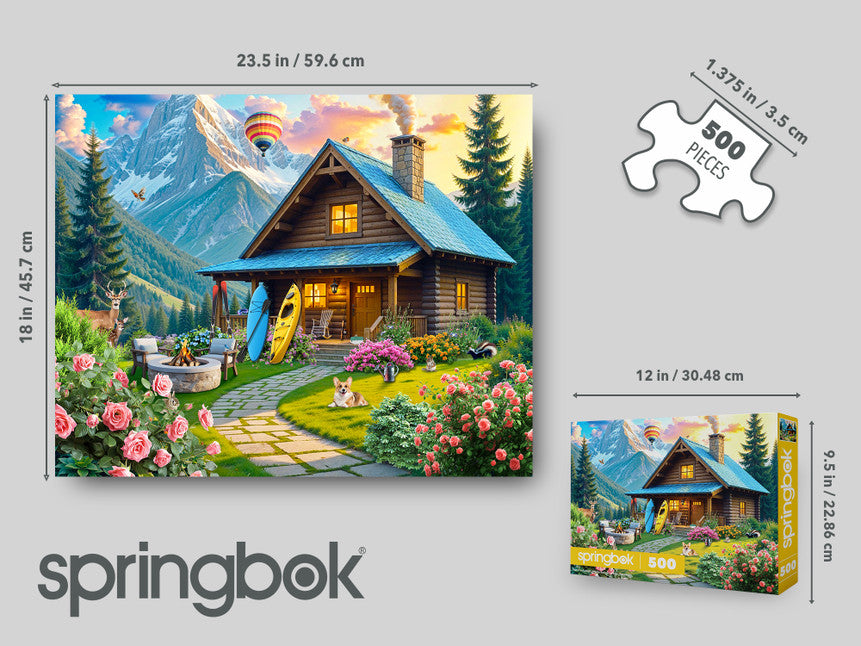 Mountain Cabin Retreat 500 Piece Puzzle