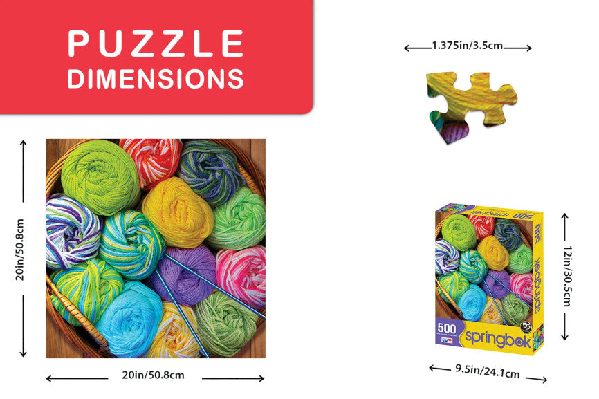 Colorful Yarn 500 Piece Puzzle