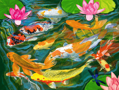 Koi Pond 1000 Piece Puzzle